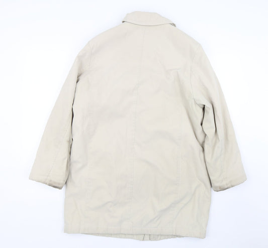 Klass Womens Beige Overcoat Coat Size L