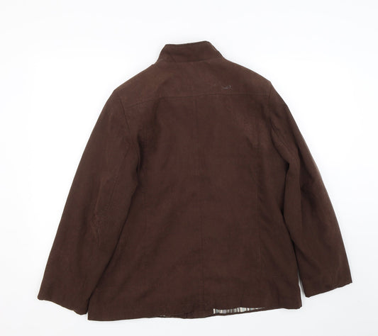 Klass Womens Brown Jacket Coat Size 14