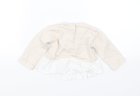 Prenatal Girls Beige Pullover Jumper Size 3-6 Months