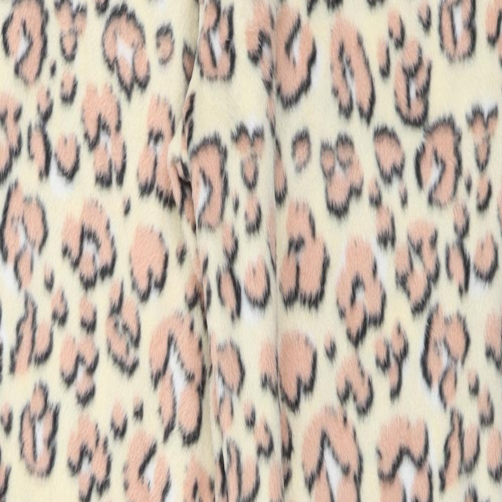 Preworn Womens Beige Animal Print Sweatpants Trousers Size 10 L25 in