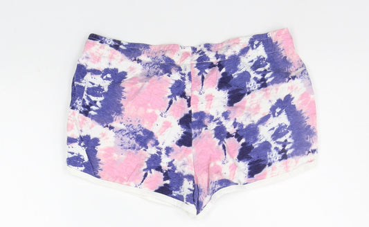 Primark Womens Multicoloured Geometric Cut-Off Shorts Size S - Elasticated Waist