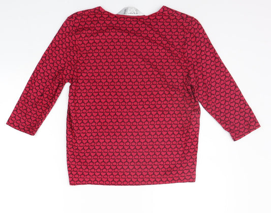 TIGI Womens Pink Geometric T-Shirt Size 10