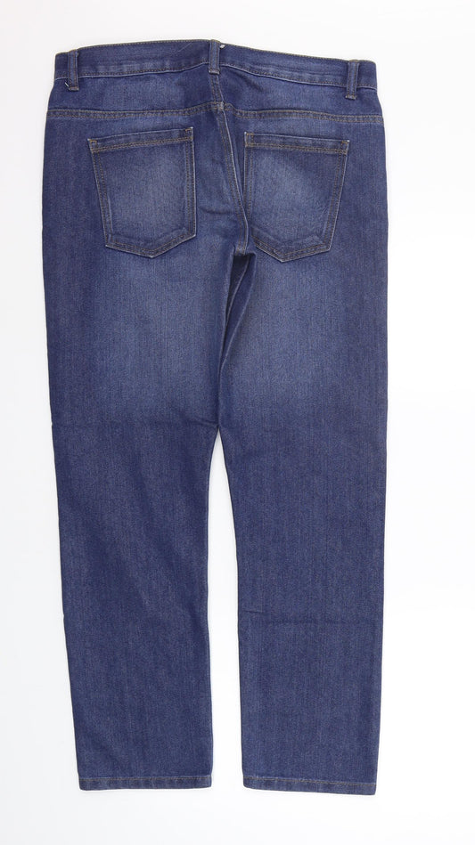 deniem co Womens Blue Straight Jeans Size 32 L30 in