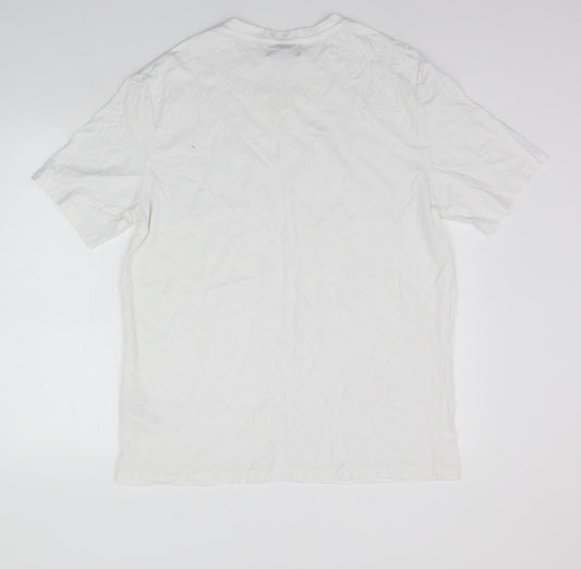 Atlasformen Womens White Basic T-Shirt Size L