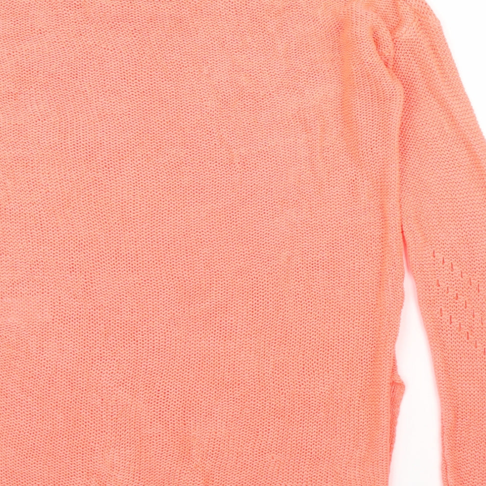 F&F Womens Orange Pullover Jumper Size 10