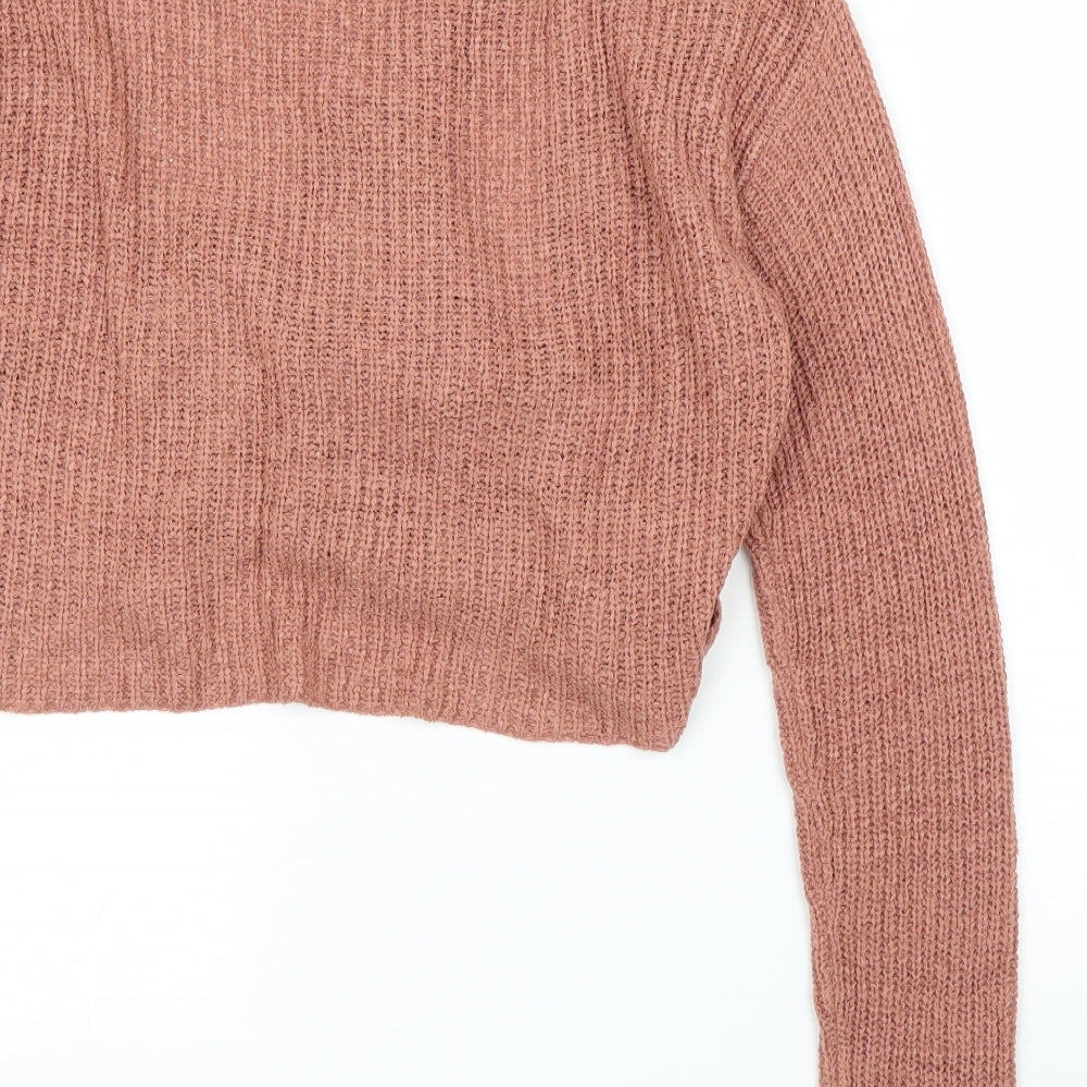 H&M Womens Brown Wrap Jumper Size XS
