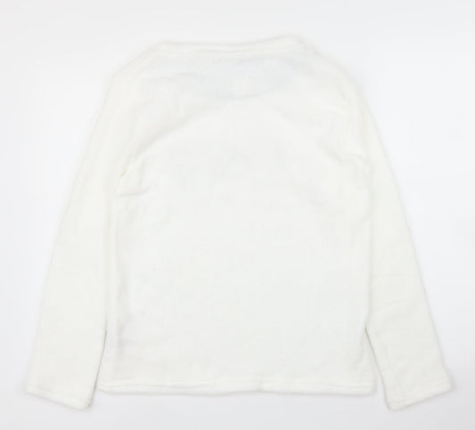 Preworn Womens White Solid Top Pyjama Top Size M