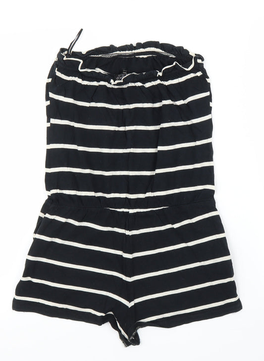 Topshop Womens Blue Striped Romper One-Piece Size 10