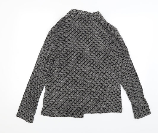Peacocks Womens Black Geometric Jacket Blazer Size 12