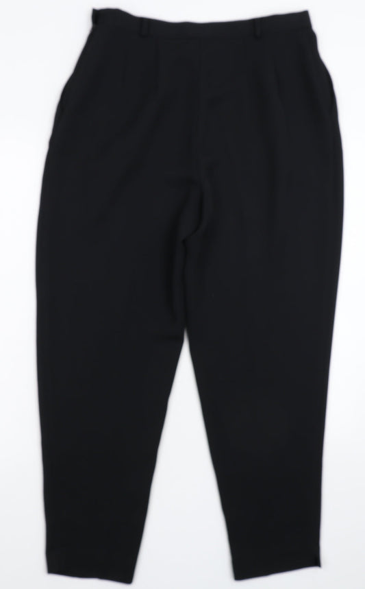 Eleganze Womens Black Dress Pants Trousers Size 16 L28 in