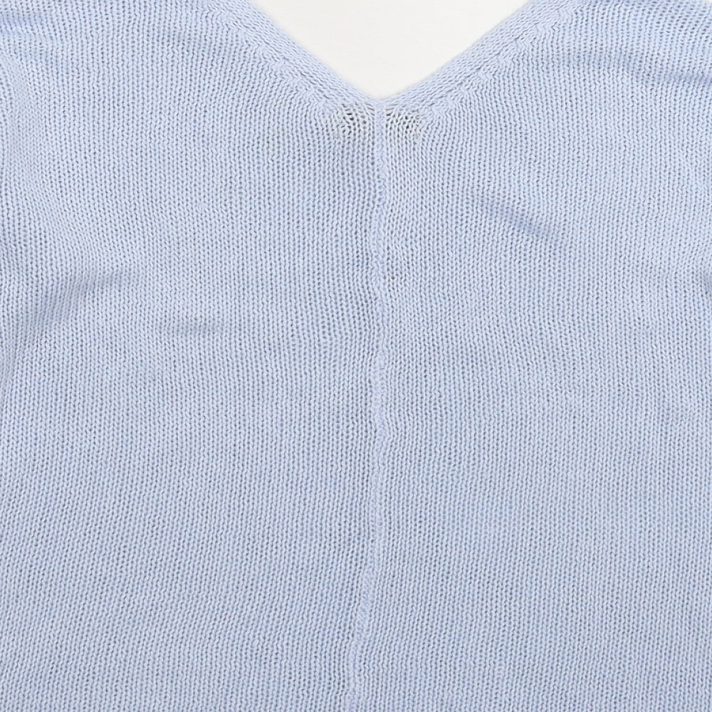 b.young Womens Blue Knit Pullover Jumper Size L