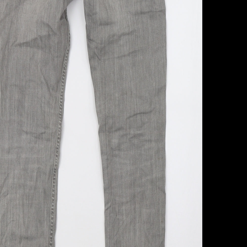 Preworn Mens Grey Denim Skinny Jeans Size 30 L32 in