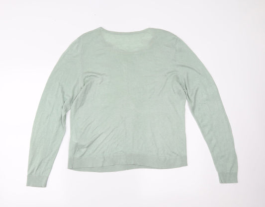 Oasis Womens Green Basic Blouse Size 6
