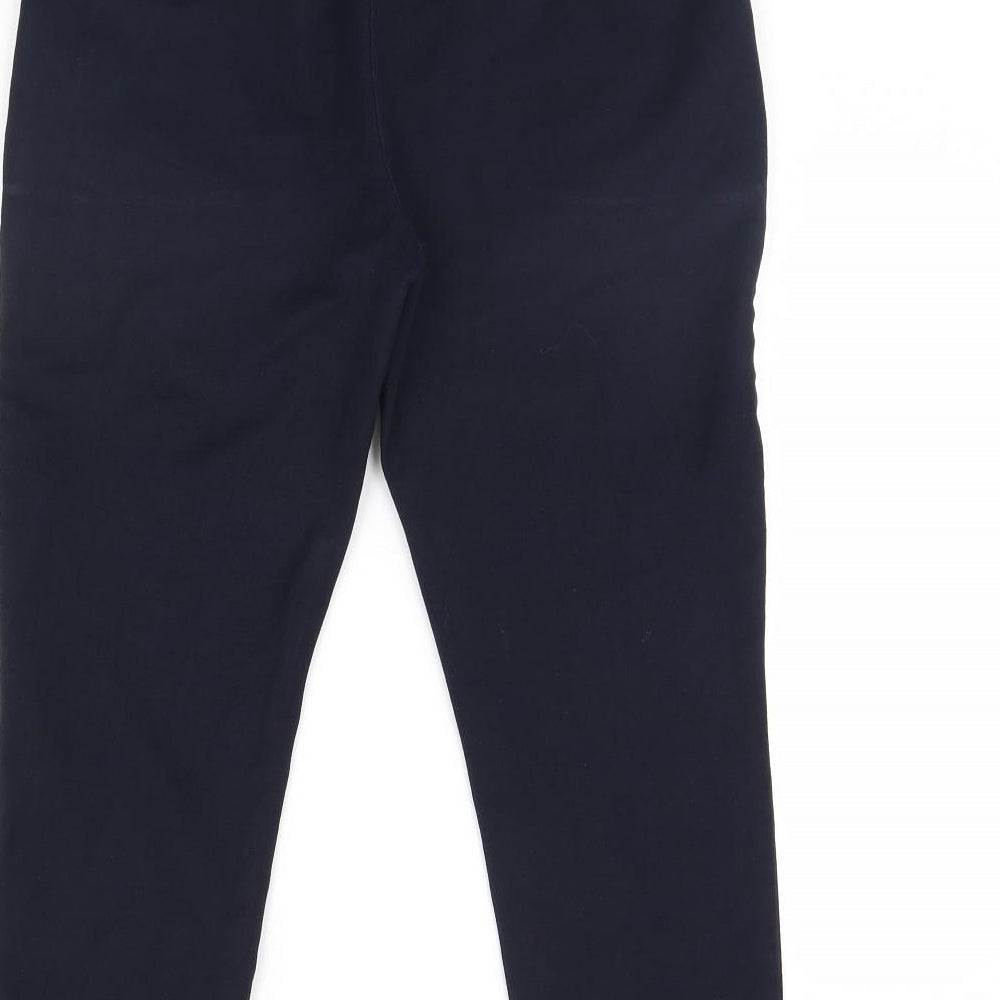 M&S Womens Blue Cropped Trousers Size 32 in L23 in