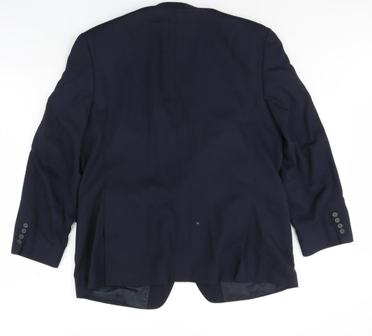 Preworn Womens Blue Jacket Blazer Size 44 - Shoulder Pads