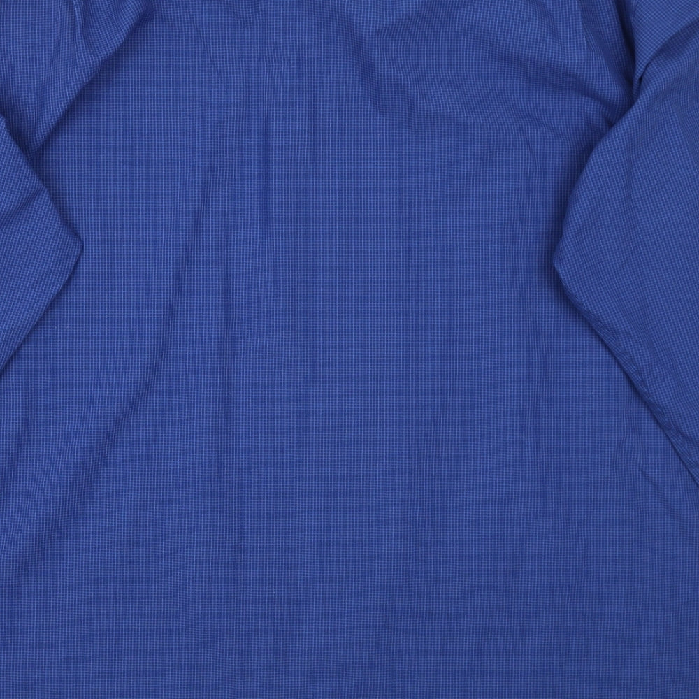 Copper stone Mens Blue Check Button-Up Size 18
