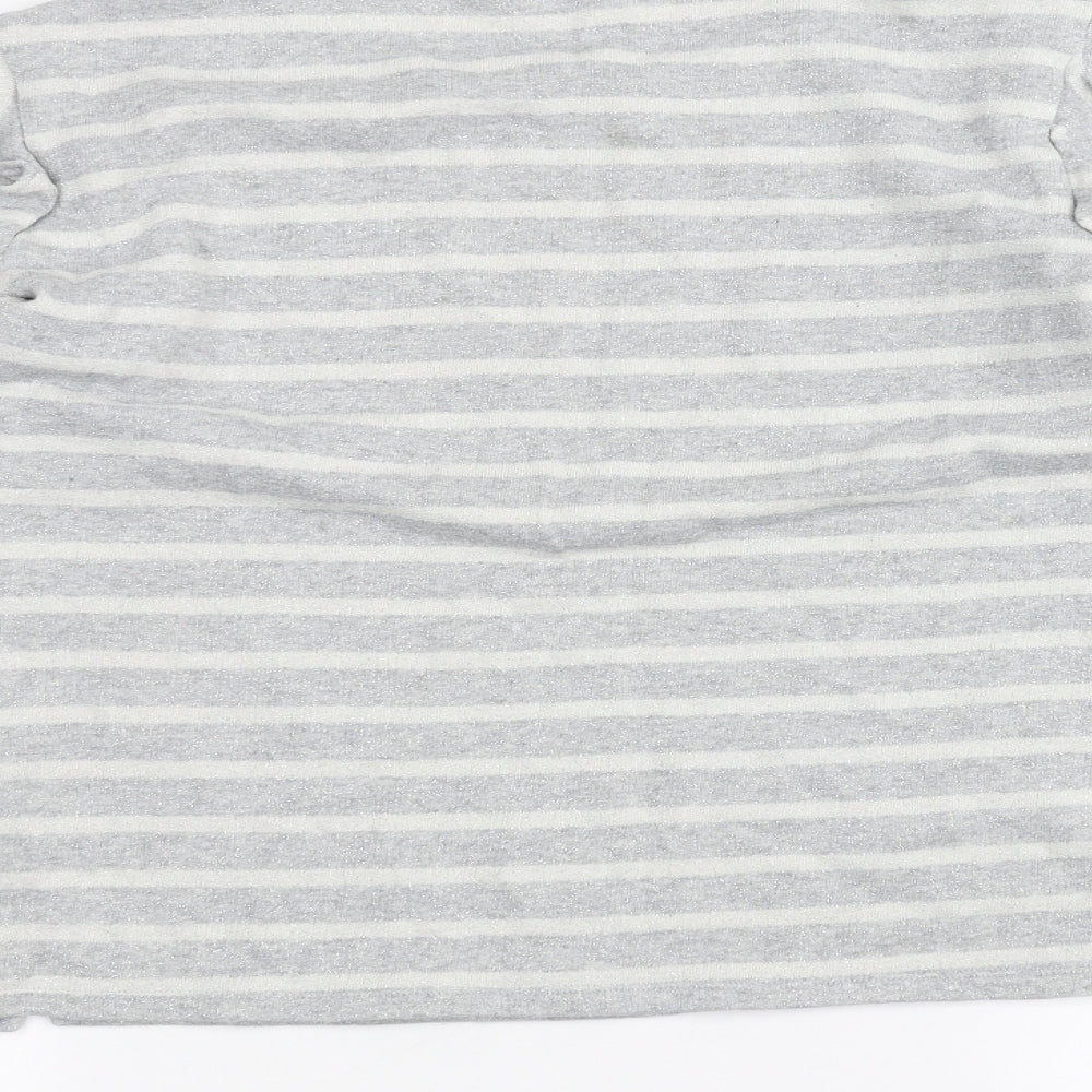 Papaya Womens Grey Striped Pullover Jumper Size 12