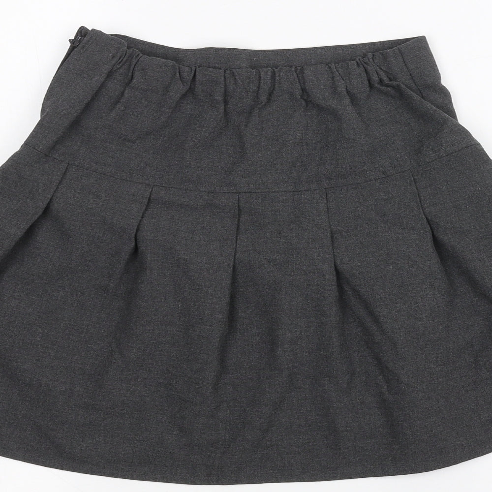Marks and Spencer Girls Grey A-Line Skirt Size 8-9 Years