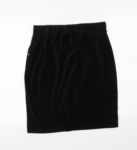 With Love Womens Black Straight & Pencil Skirt Size L