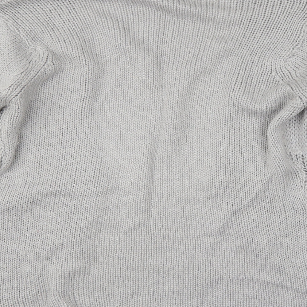 Preworn Womens Grey Cardigan Jumper Size 16