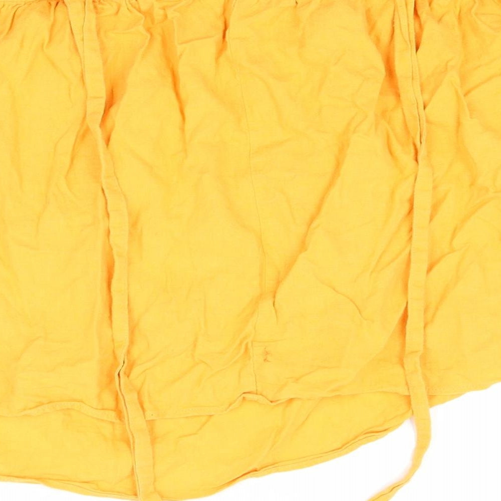 F&F Womens Orange A-Line Skirt Size 14 - ties