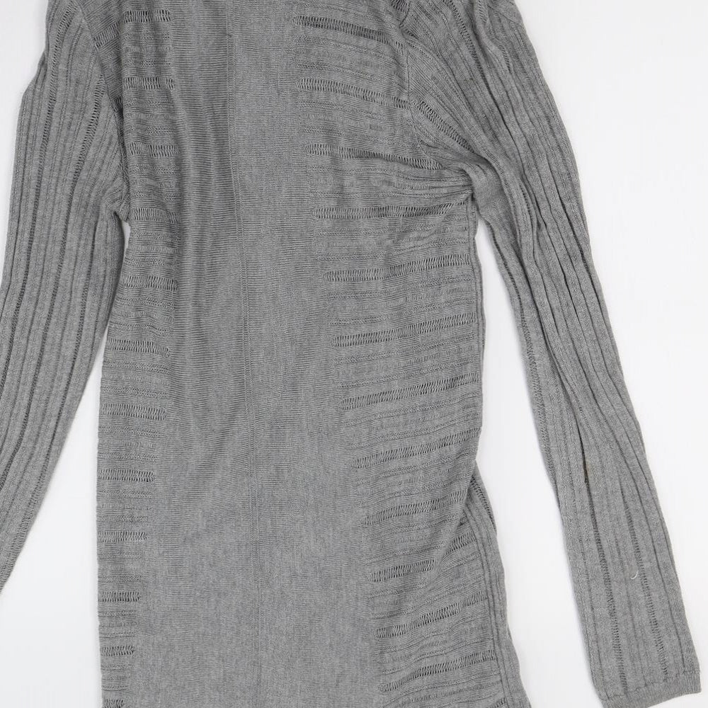 Per Una Womens Grey Knit Cardigan Jumper Size 12