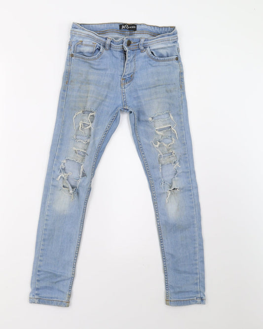 A2Z 4 Kids Girls Blue Denim Straight Jeans Size 9 Years