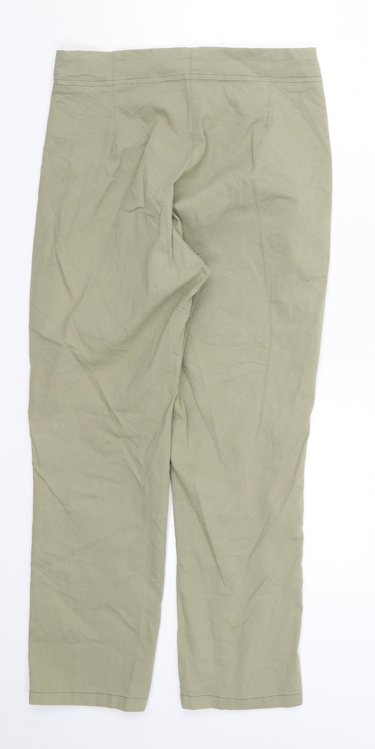 Dreamstar Womens Green Trousers Size 10 L23.5 in