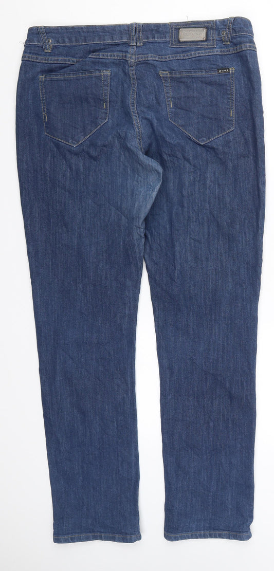 MAPP Womens Blue Denim Straight Jeans Size 37 in L31 in