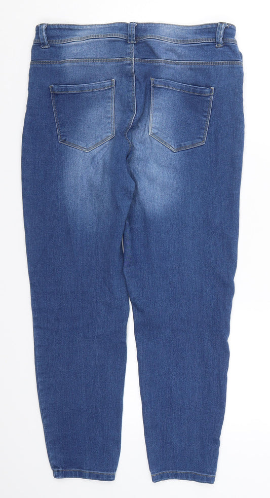 Denim Co Womens Blue Denim Skinny Jeans Size 14 L24 in