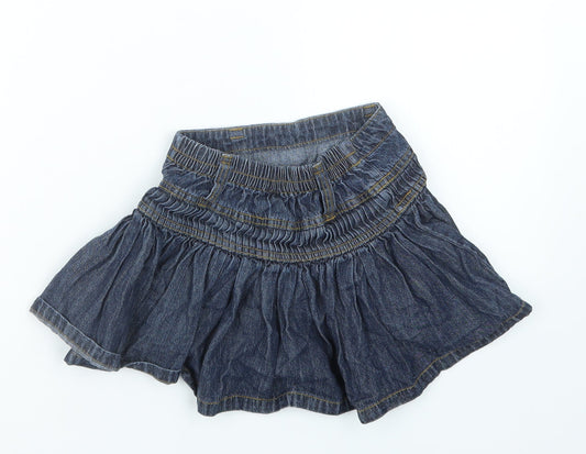 Adams Kids Girls Blue Denim A-Line Skirt Size 3 Years