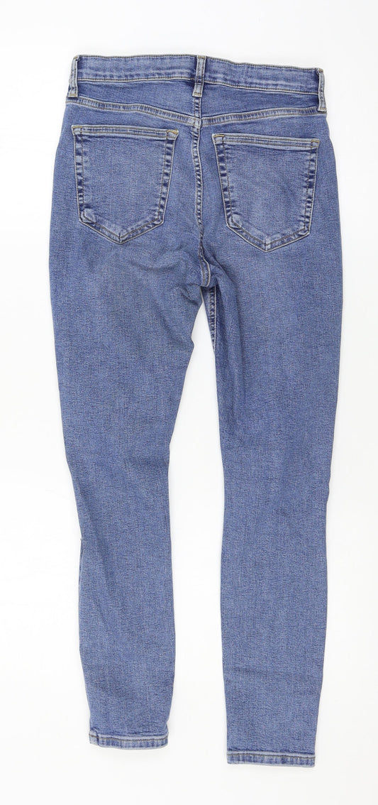 Topshop Womens Blue Denim Straight Jeans Size 28 in L30 in