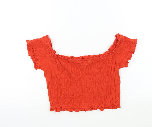 New Look Womens Red Basic T-Shirt Size 10