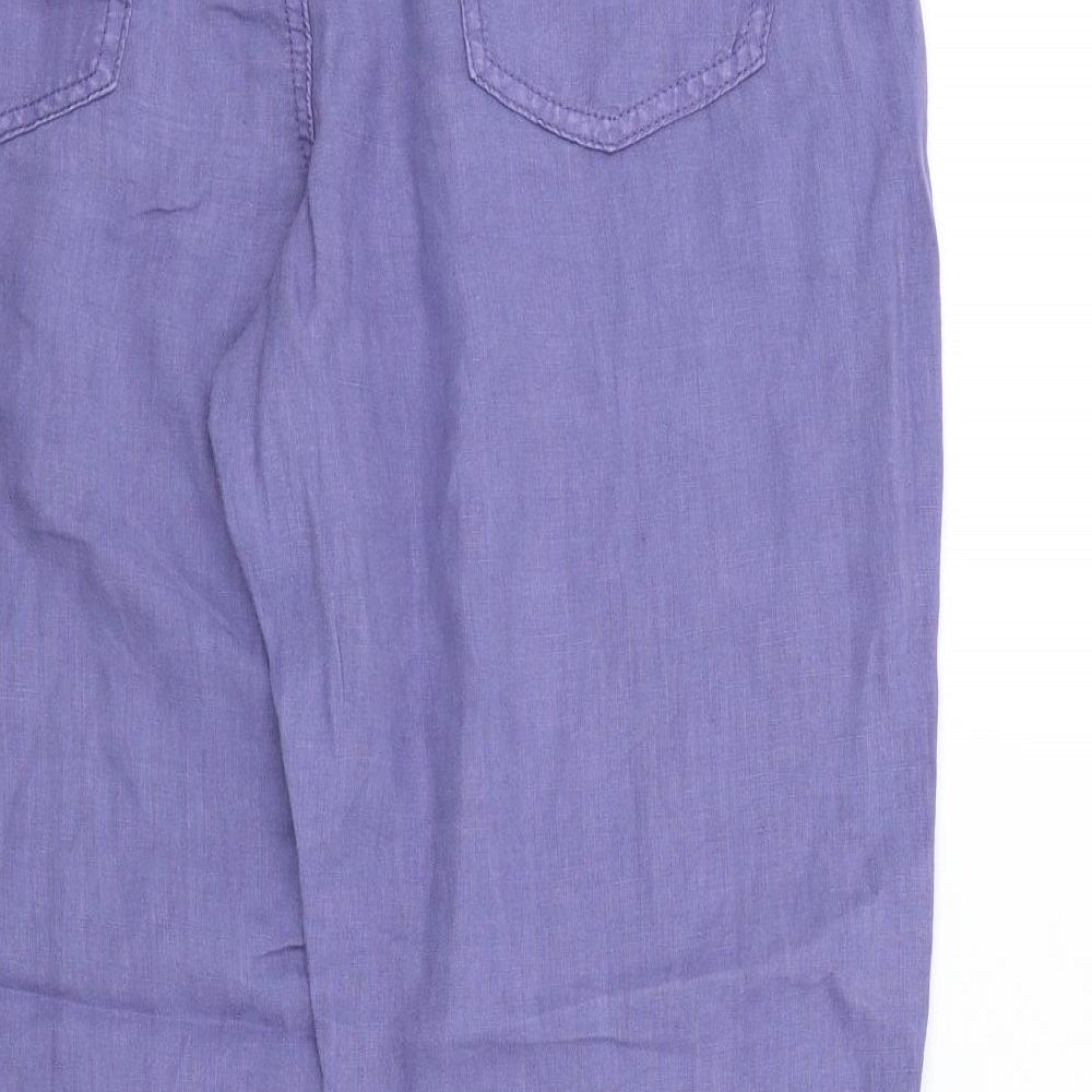 M&S Womens Blue Trousers Size 12 L26 in