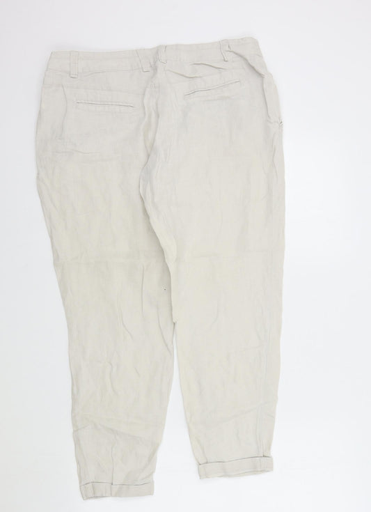 waerhouse Womens Beige Trousers Size 10 L27 in