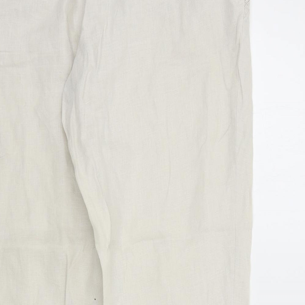 waerhouse Womens Beige Trousers Size 10 L27 in