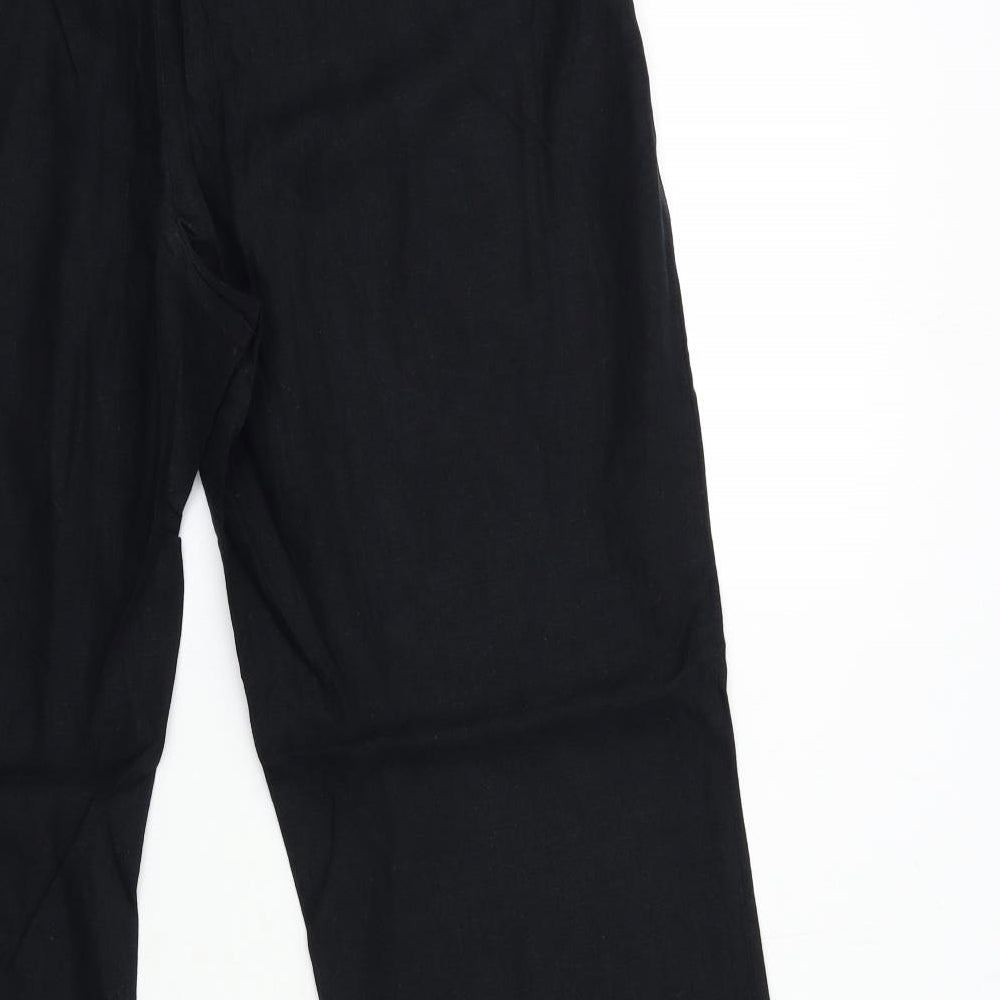 Preworn Womens Black Trousers Size 38 in L29 in