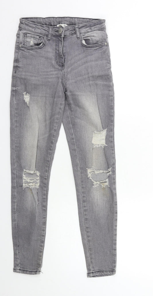 Candy Couture Girls Grey Denim Skinny Jeans Size 12 Years