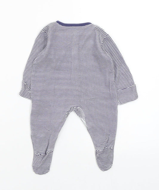 Asda George Boys Multicoloured Striped Babygrow One-Piece Size 0-3 Months