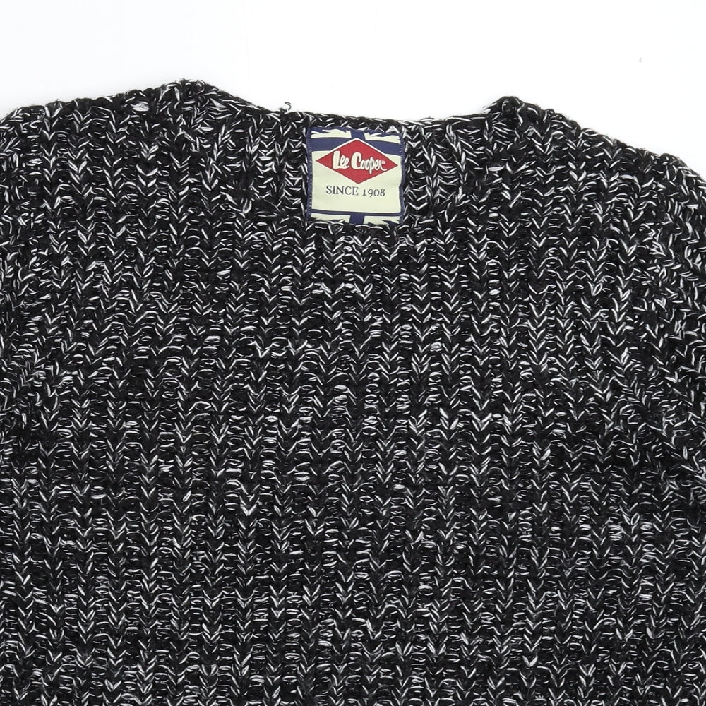 Lee Cooper Womens Black Knit Pullover Jumper Size 14