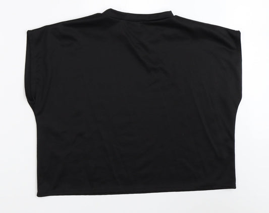 Great Feeling Womens Black Basic T-Shirt Size M