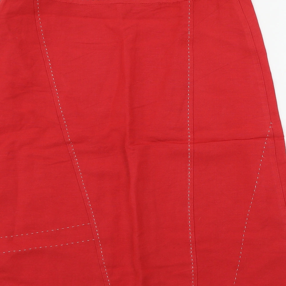 George Womens Red A-Line Skirt Size 30 in