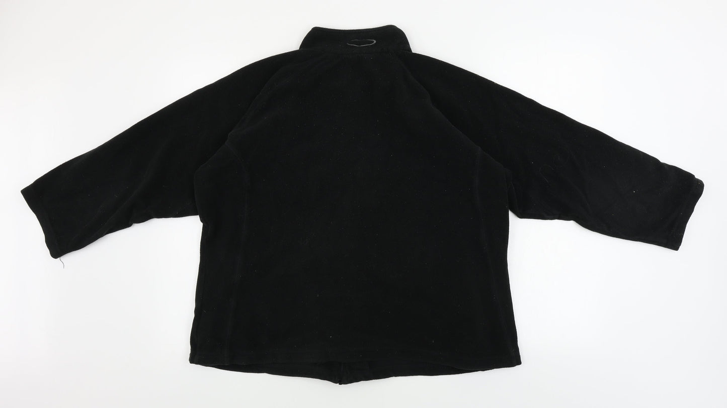 Mountain Life Womens Black Full Zip Jumper Size 18