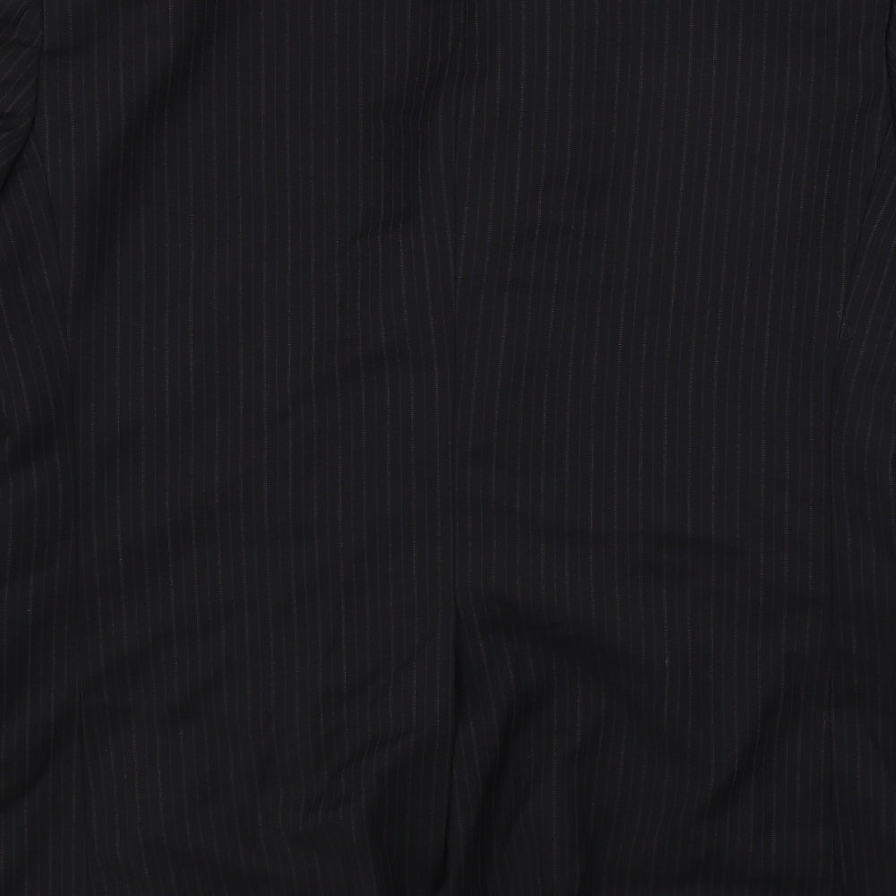 Sovereign Mens Black Striped Jacket Blazer Size 38