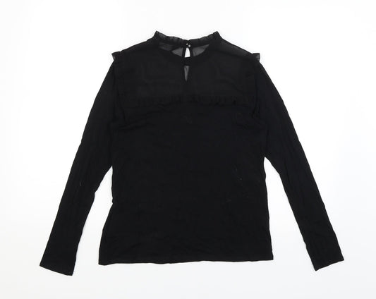 Dorothy Perkins Womens Black Basic T-Shirt Size 10