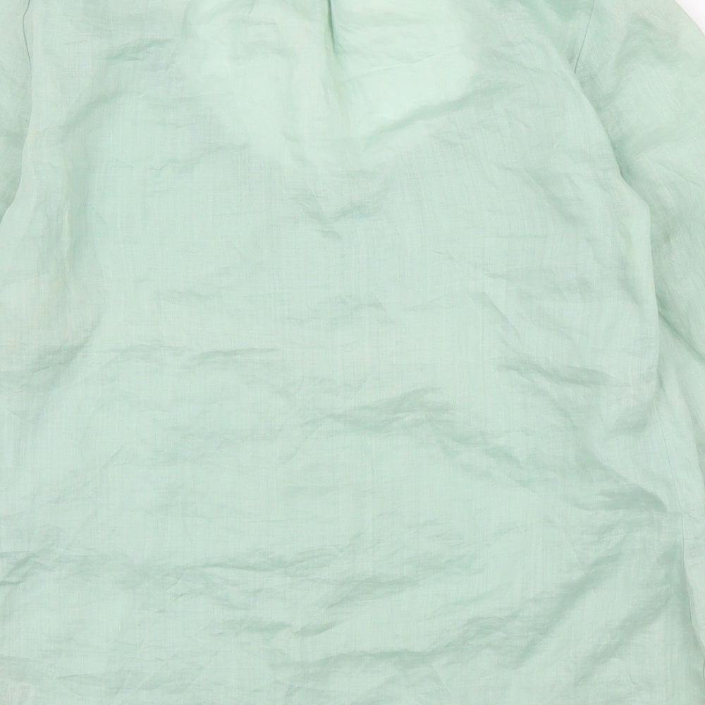 M&S Womens Green Basic Blouse Size 12
