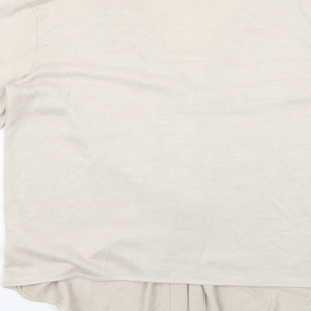H&M Womens Beige Cardigan Jumper Size XS