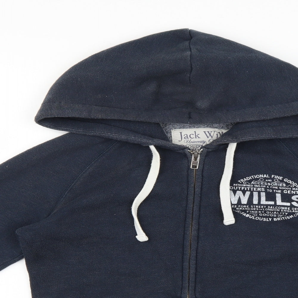 Jack Wills Womens Blue Geometric Jacket Size 8