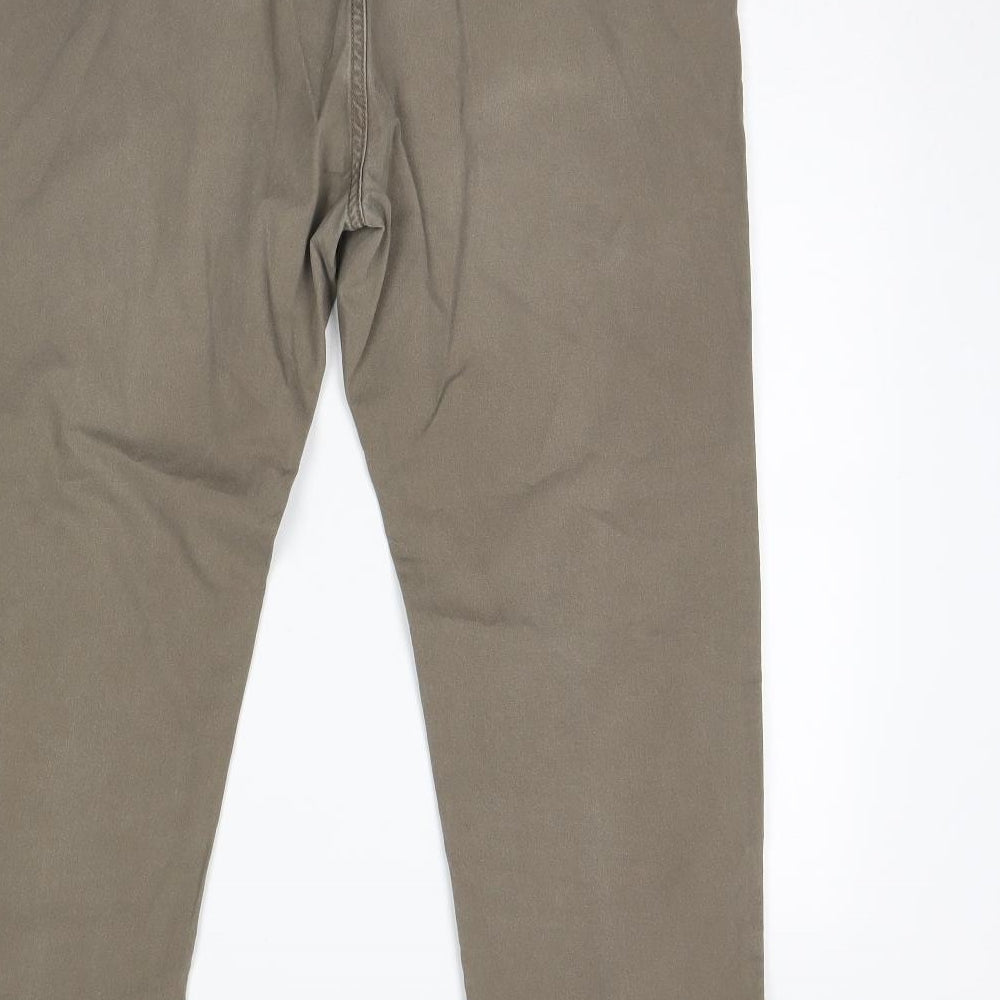 M&S Womens Brown Trousers Size 34 in L29 in
