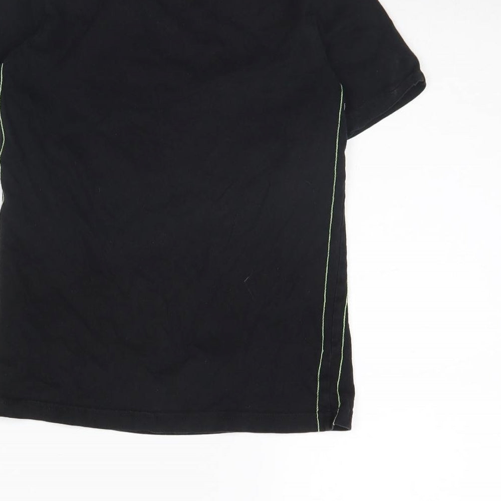 Preworn Boys Black Basic T-Shirt Size 7 Years - Giraffe